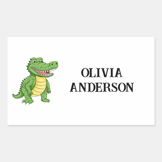 Name Labels für Schulbedarf Personalisierter Name Rechteckiger Aufkleber (Vorderseite)