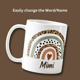 Name Leopard Spot ändern Print Rainbow Grand Mothe Kaffeetasse