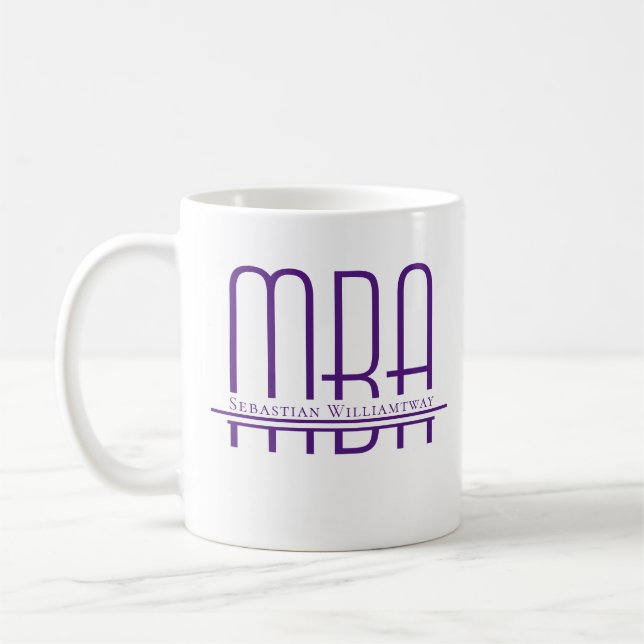 Name Lila MBA Kaffeetasse (Links)