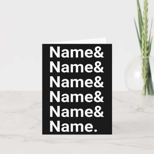 Name List Funny Women Men D Text  Karte (Vorderseite)