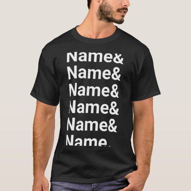 Name List Funny Women Men D Text  T-Shirt (Vorderseite)