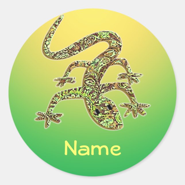 Name Lizard Gecko Salamander Stickers (Vorderseite)