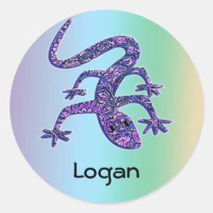 Name Lizard Gecko Salamander Stickers   Bearbeitba