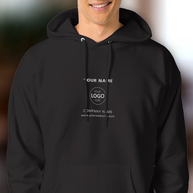 Name, Logo, Vorlage zum Hochladen von Unternehmen  Hoodie (Von Creator hochgeladen)
