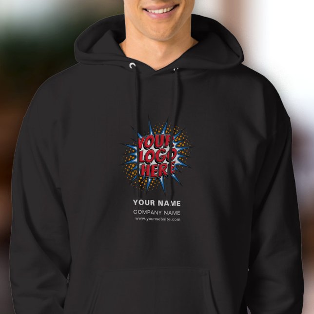 Name, Logo, Vorlage zum Hochladen von Unternehmen  Hoodie (Von Creator hochgeladen)