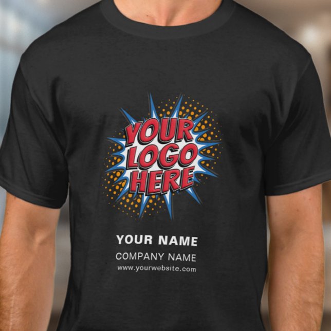 Name, Logo, Vorlage zum Hochladen von Unternehmen  T-Shirt (Von Creator hochgeladen)