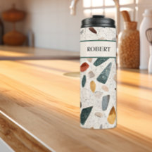 Name, Lrg Glass Chips Mosaic Terrazzo Muster 12oz