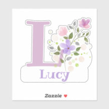Name Lucy mit dem Letter L Aufkleber Ausschnitt