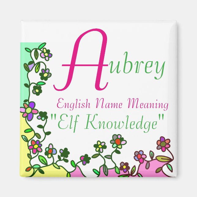 Name Magnet Meaning, Aubrey: Wissen über Elf (Vorne)