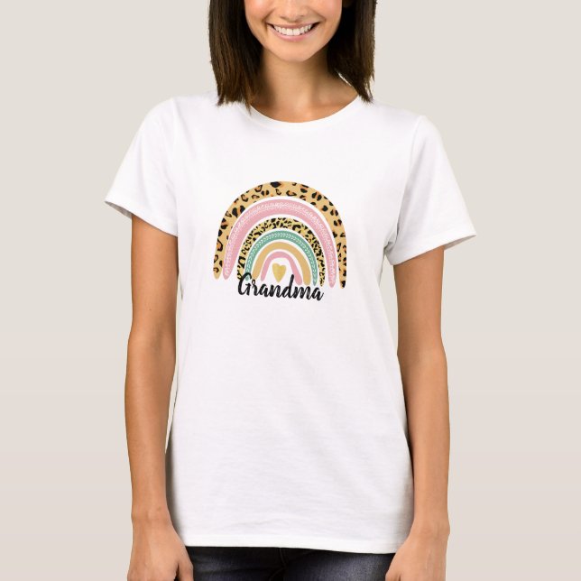 Name Mama Mommy Grandma Boho Rainbow Matching T T-Shirt (Vorderseite)