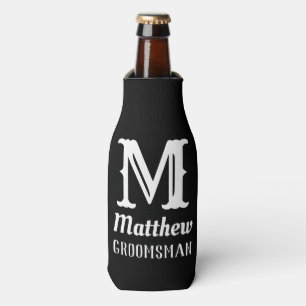 Name Masculine Mit Monogramm Trauzeuge Hochzeit Bl Flaschenkühler