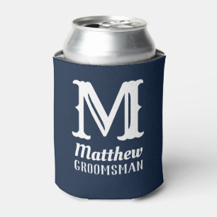 Name Masculine Mit Monogramm Trauzeuge Wedding Nav Dosenkühler