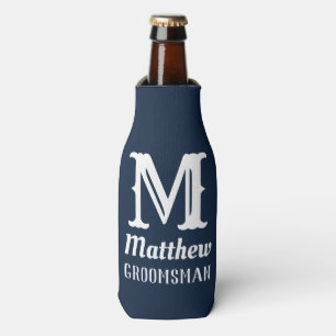 Name Masculine Mit Monogramm Trauzeuge Wedding Nav Flaschenkühler