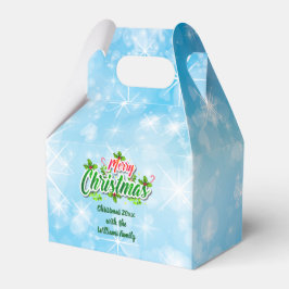Name Matching Merry Christmas Blue Gevor Box hinzu Geschenkschachtel