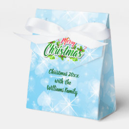 Name Matching Merry Christmas Blue Gevor Box hinzu Geschenkschachtel