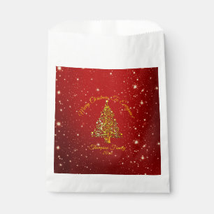 Name Matching Set Weihnachten Red Gold Tree Star h Geschenktütchen