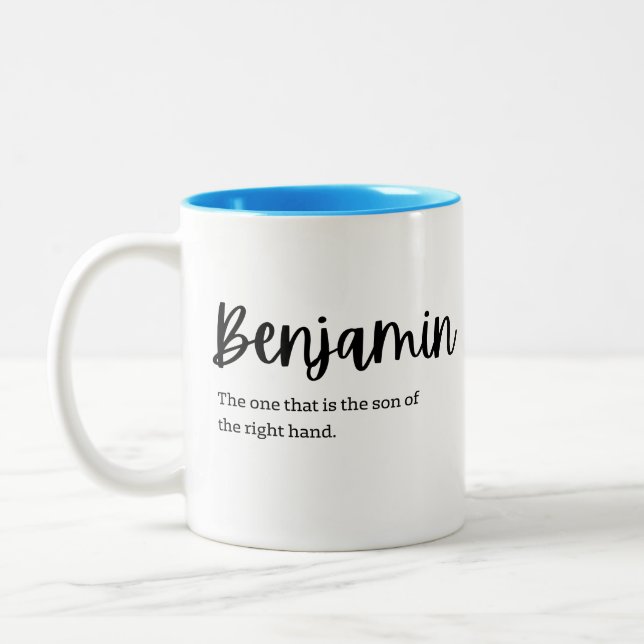 Name meaning: Benjamin Zweifarbige Tasse (Links)