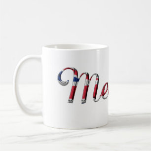 Name Meghan Union Jack Typografy Elegant Kaffeetasse