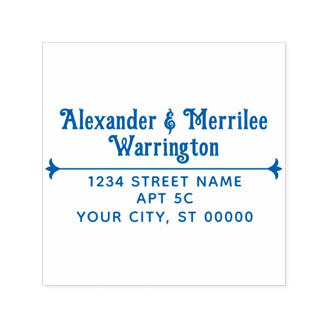 Name mehrerer Zeilen, Rücksendeadresse mit Divider Permastempel (Design)