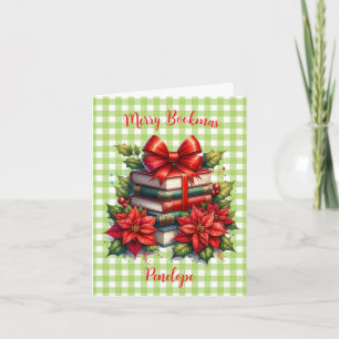 Name Merry Bookmas Karte