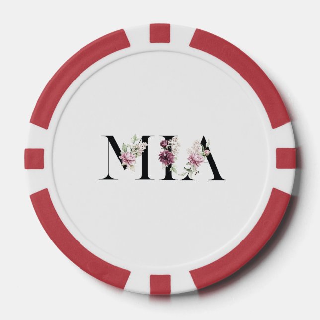 Name Mia Pokerchips (Vorderseite)