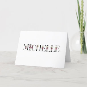 Name Michelle. Dankeskarte