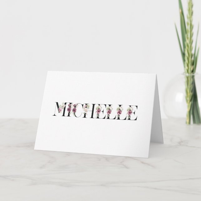 Name Michelle. Dankeskarte (Vorderseite)