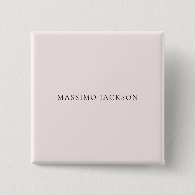 Name Minimalist Modern Schlicht Einfach Pastellfar Button (Vorderseite)