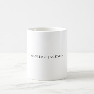 Name Minimalist Modern Schlicht Einfach Schwarz We Kaffeetasse