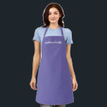 Name minimalistisch eleganten periwinkle lilac anp schürze<br><div class="desc">Anpassen Name Text minimalistisch elegante periwinkle lila Schürze Verändern,  personalisieren mit Namen,  Zitat,  Phrase,  oder Text Großartig für Köche,  Koch,  Keramik,  Keramiken,  Handwerk,  Arbeit,  Küche,  Backen,  Grillen,  Grill und auch Geschäfte und Geschäfte,  etc.</div>