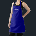 Name, minimalistisches Kobaltblau anpassen Schürze<br><div class="desc">Anpassen mit Namen,  Text minimalistisch Kobalt blau schwarze Schürze. Geeignet für Köche,  Koch,  Keramik,  Keramiken,  Handwerk,  Arbeit,  Küche,  Backen,  Grillen,  Grill,  sowie Geschäfte und Geschäfte etc.</div>