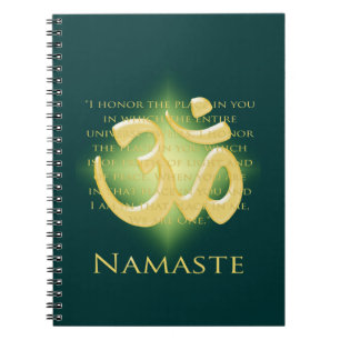 Name mit Om-Symbol Notizblock