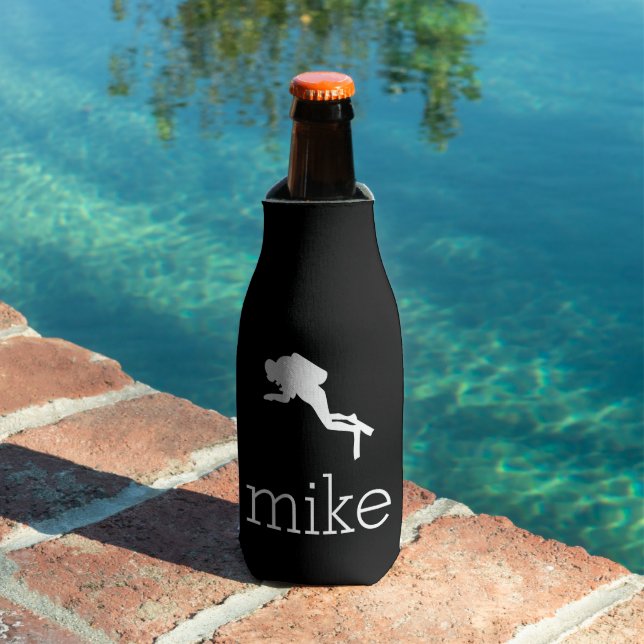 Name mit Scuba Diver Flaschenkühler (In Situ Pool)