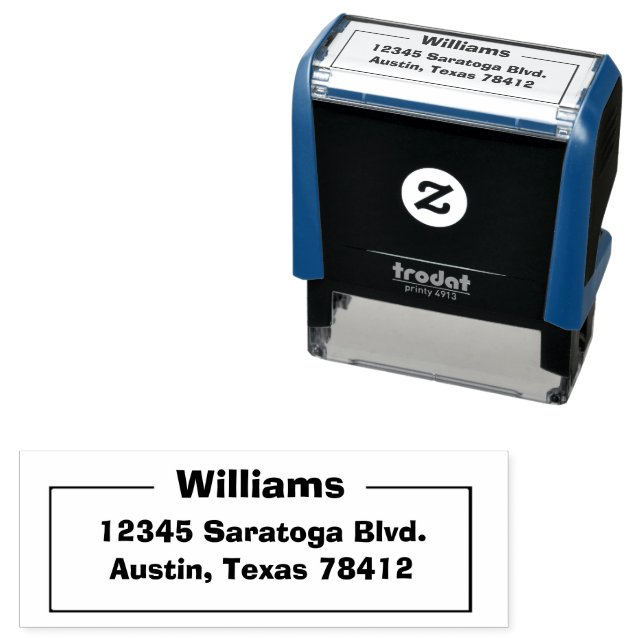 Name mit vollständiger Anschrift | Permastempel (Beispiel)