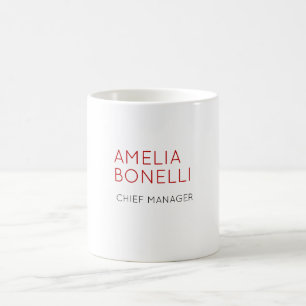 Name Modern Minimalistisch Professionell Schlicht  Kaffeetasse