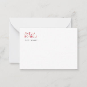 Name Modern Minimalistisch Professionell Schlicht Mitteilungskarte