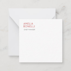 Name Modern Minimalistisch Professionell Schlicht Mitteilungskarte