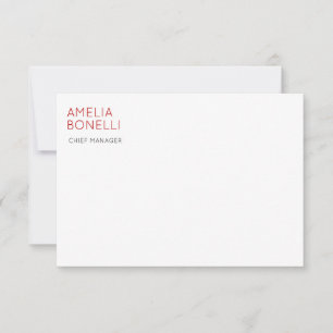 Name Modern Minimalistisch Professionell Schlicht RSVP Karte