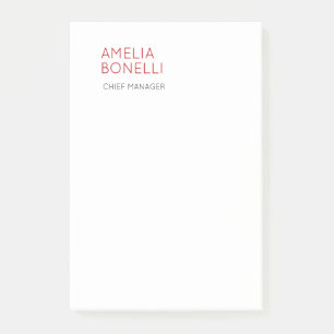 Name Moderner Minimalist Professionell Schlicht Ca Post-it Klebezettel