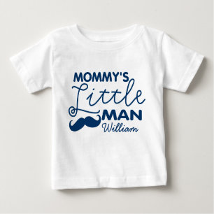 Name Mommy's Kleiner Mann hinzufügen Baby T-shirt