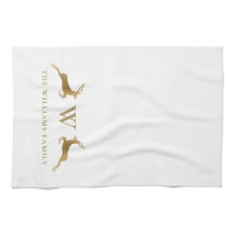 Name Monogram Gold Deer