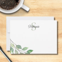 Name Monogram Greenery