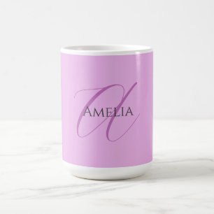 Name Monogram Initial Letter Orchid & Lilac Kaffeetasse