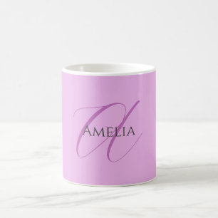 Name Monogram Initial Letter Orchid & Lilac Kaffeetasse