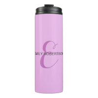 Name Monogram Initial Letter Orchid & Lilac