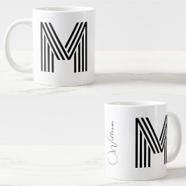 Name & Monogram JumboCup | personalisiert Jumbo-Tasse