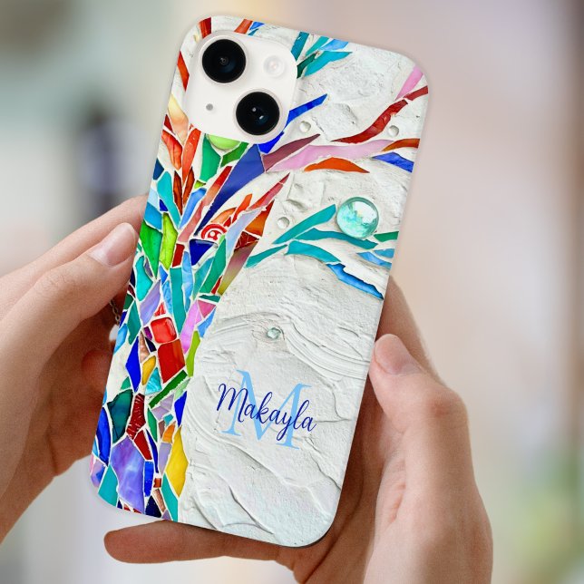 Name Monogram Mosaik Case-Mate iPhone Hülle (Von Creator hochgeladen)