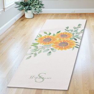 Name Monogram Sonnenblume Yogamatte