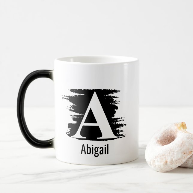 Name-Monogram-Tasse hinzufügen Verwandlungstasse (Mit Donut)