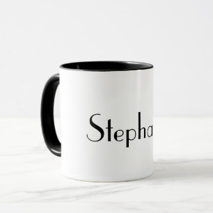 Name Monogram Template Schwarz-weiß Weihnachtsges Tasse